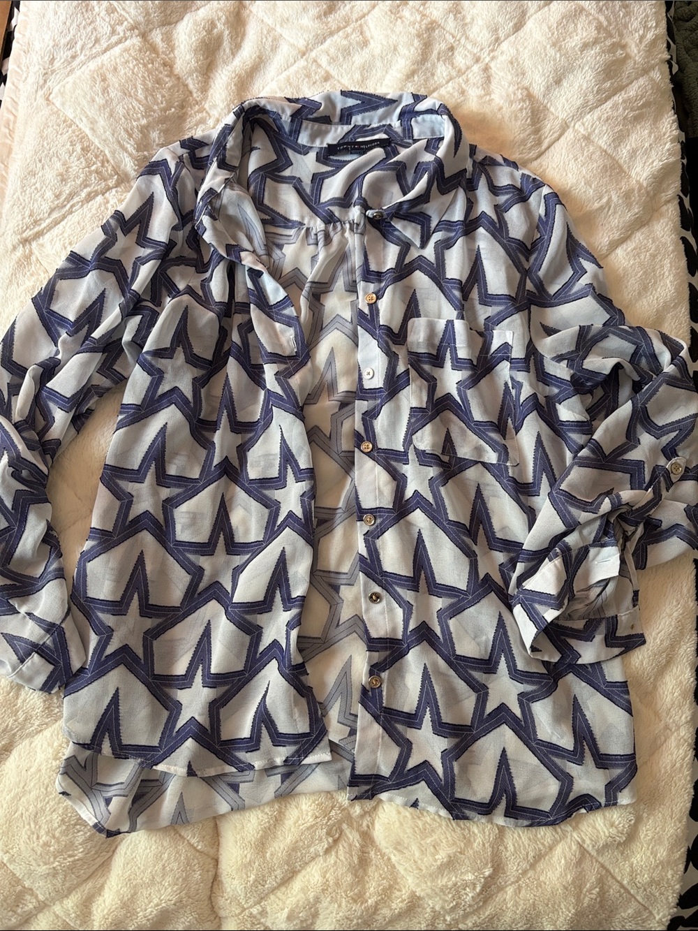 〰️ tommy hilfiger sheer blouse